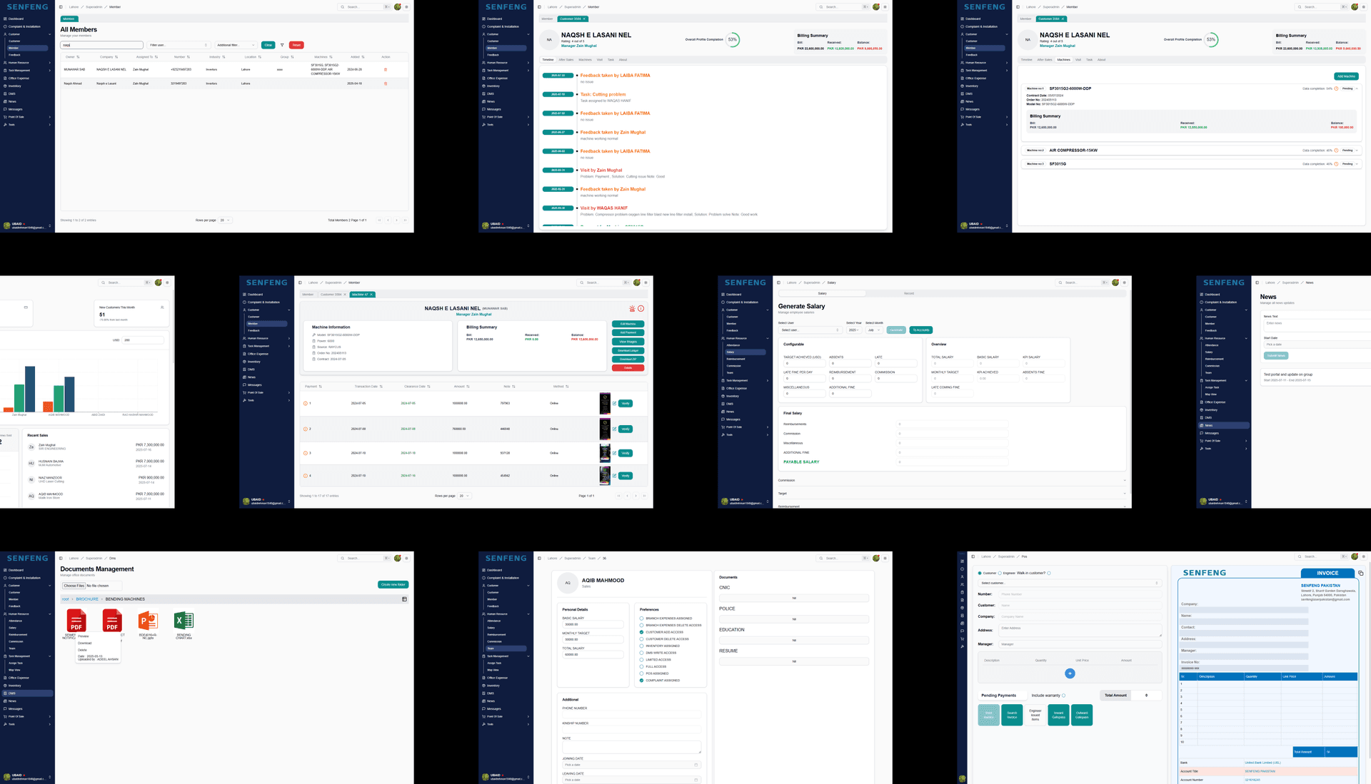 SENFENG Pakistan CRM — Web Development project screenshot by Progronics